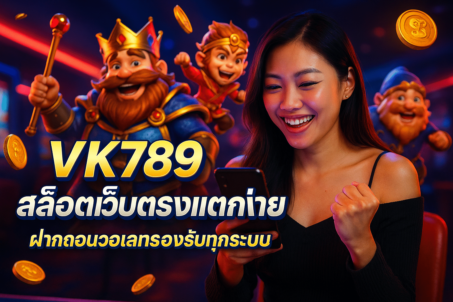 VK789 สล็อตเว็บตรงแตกง่าย ฝากถอนวอเลทรองรับทุกระบบ